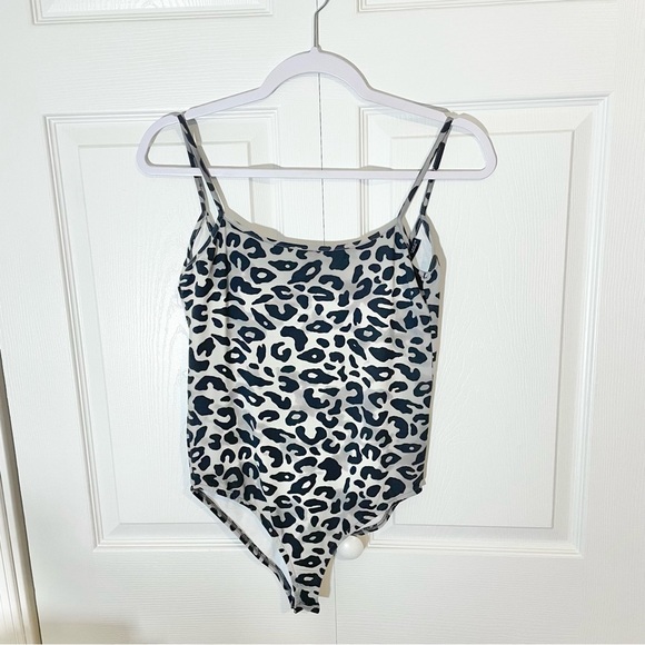 Zara grey and black leopard bodysuit MEDIUM - Picture 1 of 3